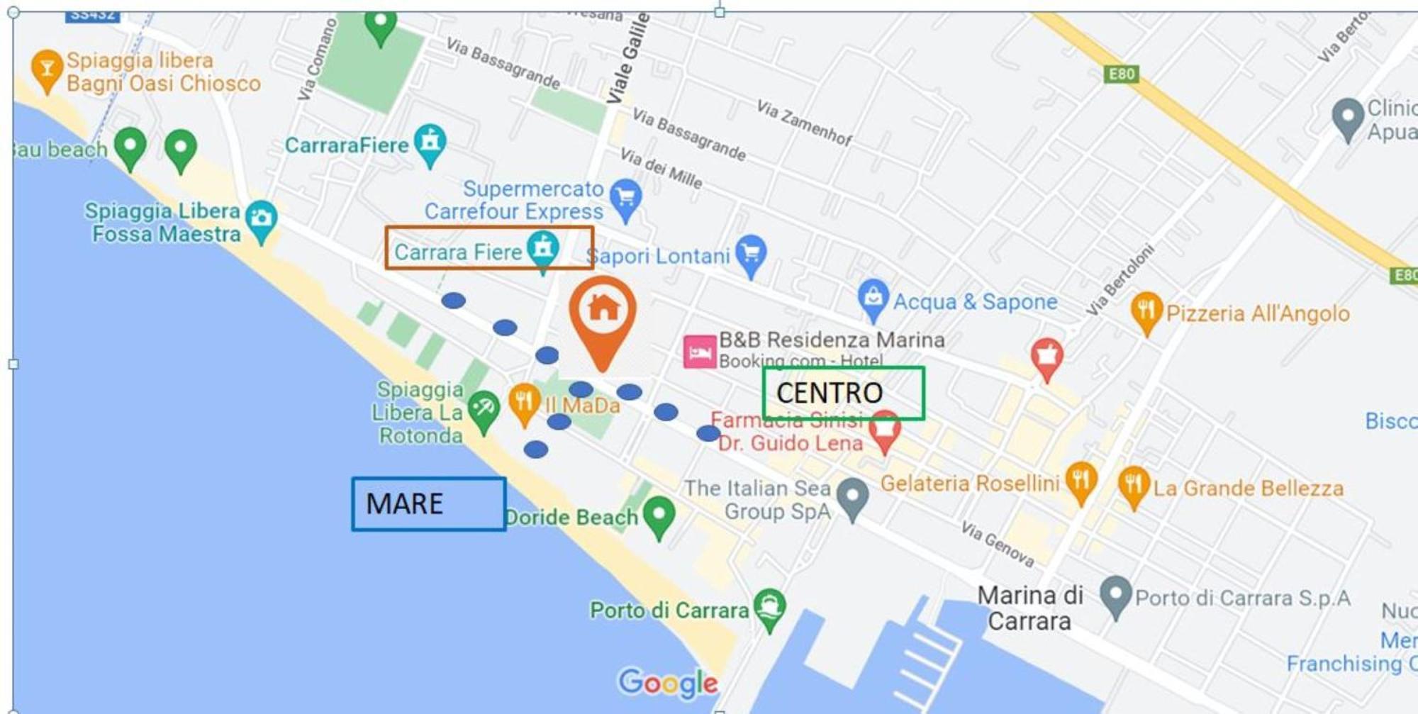 Appartamento Stella Marina A Due Passi Dal Mare E Dal Centro Marina Di Carrara Εξωτερικό φωτογραφία